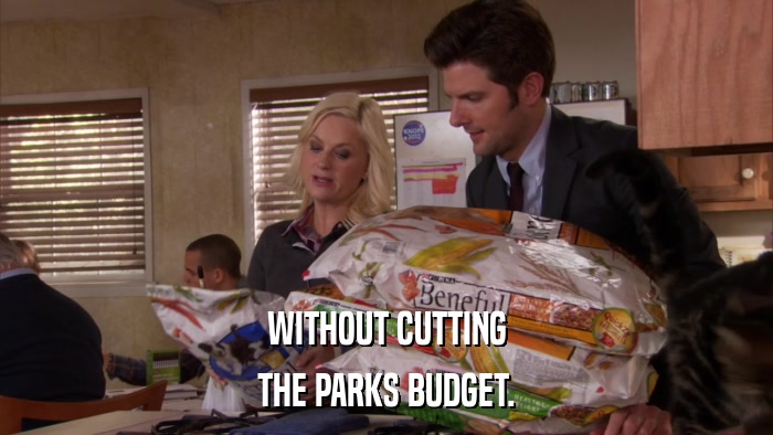 WITHOUT CUTTING THE PARKS BUDGET. 