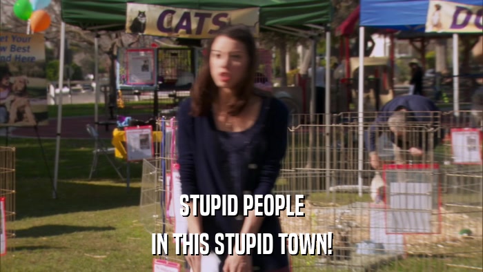 STUPID PEOPLE IN THIS STUPID TOWN! 