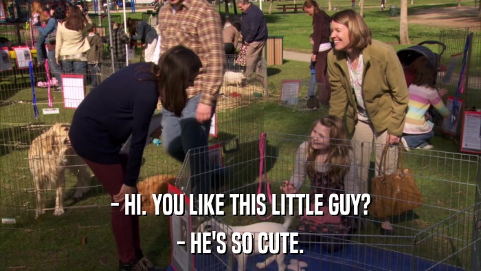 - HI. YOU LIKE THIS LITTLE GUY? - HE'S SO CUTE. 