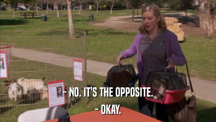- NO. IT'S THE OPPOSITE. - OKAY. 