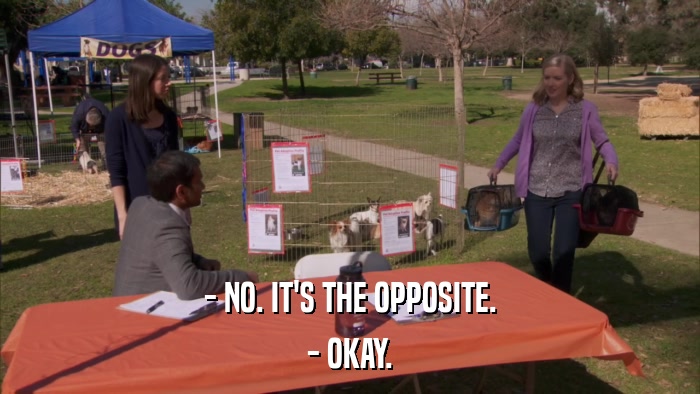 - NO. IT'S THE OPPOSITE. - OKAY. 