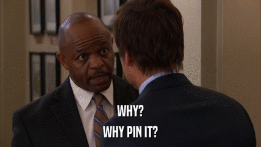 WHY? WHY PIN IT? 