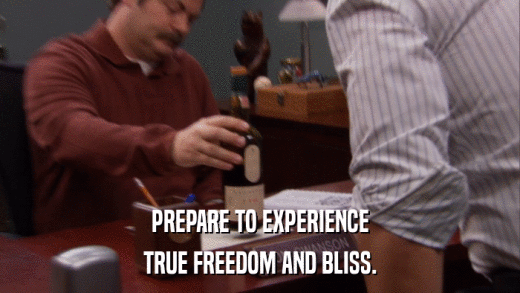 PREPARE TO EXPERIENCE TRUE FREEDOM AND BLISS. 