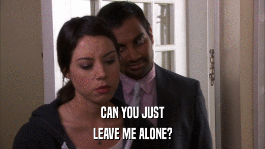 CAN YOU JUST LEAVE ME ALONE? 