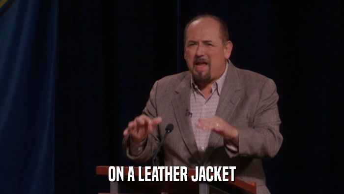 ON A LEATHER JACKET  