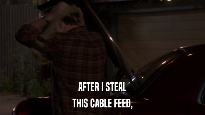 AFTER I STEAL THIS CABLE FEED, 