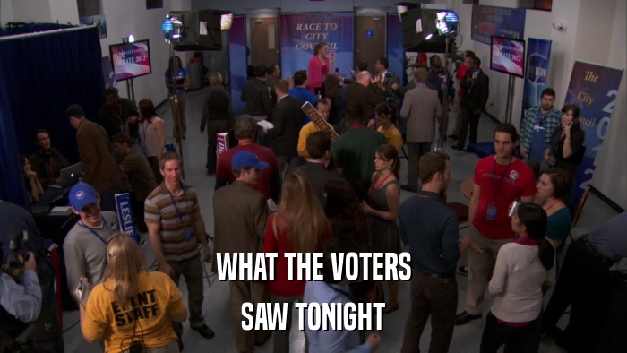 WHAT THE VOTERS SAW TONIGHT 