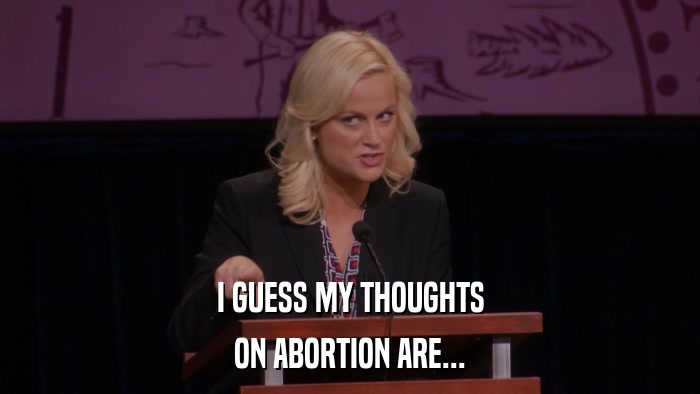 I GUESS MY THOUGHTS ON ABORTION ARE... 