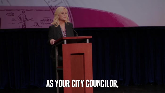 AS YOUR CITY COUNCILOR,  