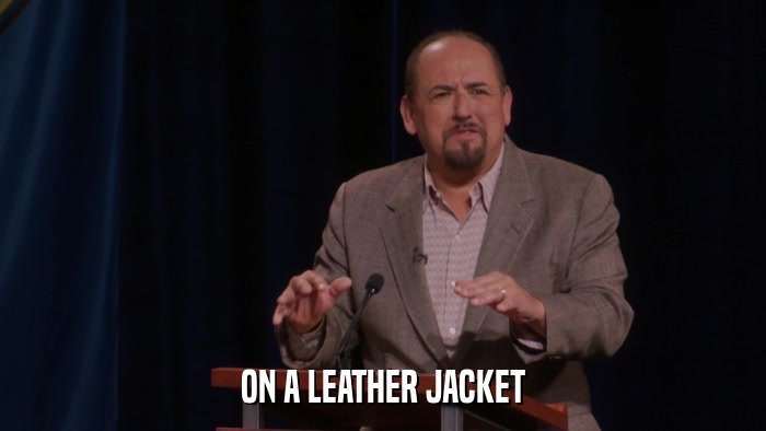 ON A LEATHER JACKET  