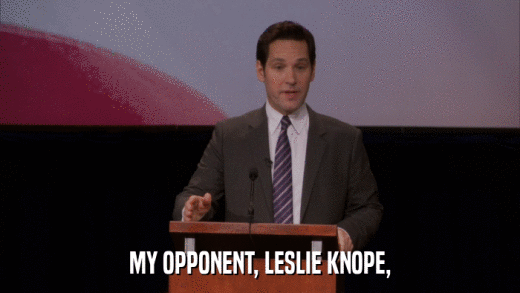 MY OPPONENT, LESLIE KNOPE,  