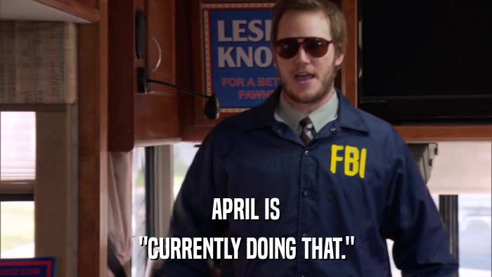 APRIL IS 