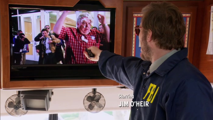 LUCKILY, IT ONLY HIT JERRY, SO NO DAMAGE WAS DONE. 