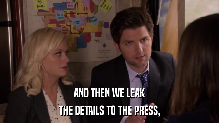 AND THEN WE LEAK THE DETAILS TO THE PRESS, 