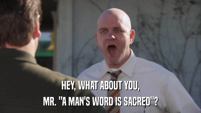 HEY, WHAT ABOUT YOU, MR. 