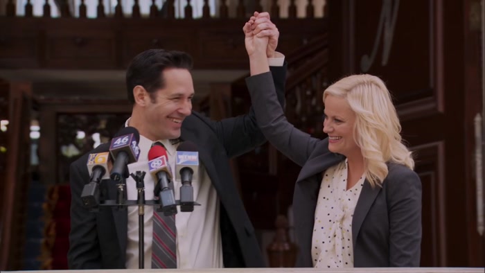LESLIE, WE DID IT! YEAH! 