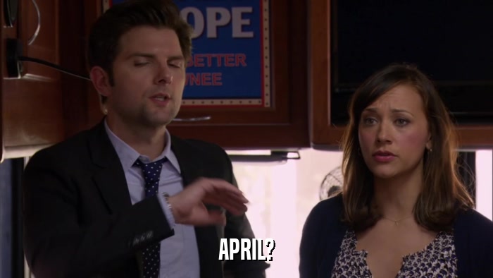 APRIL?  