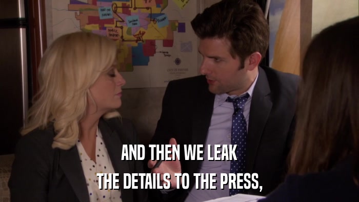 AND THEN WE LEAK THE DETAILS TO THE PRESS, 