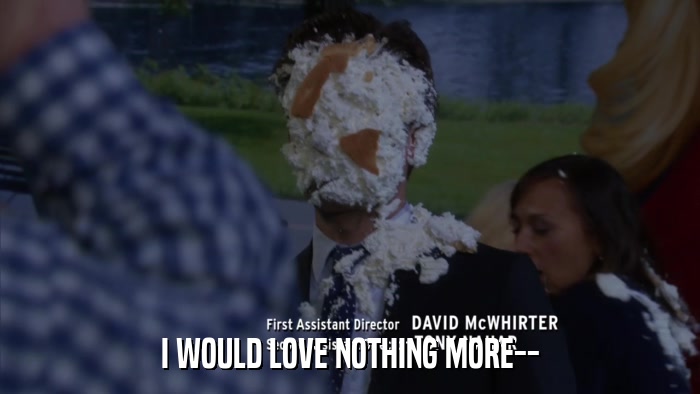 I WOULD LOVE NOTHING MORE--  