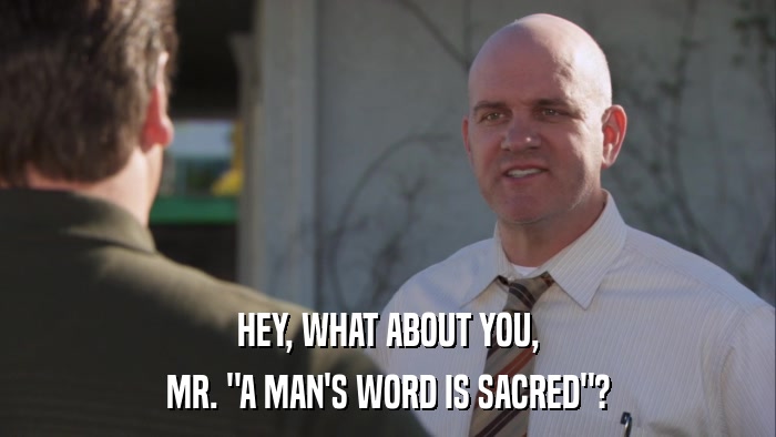 HEY, WHAT ABOUT YOU, MR. 