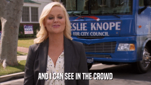 AND I CAN SEE IN THE CROWD  