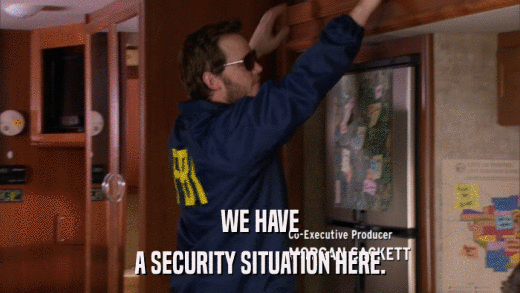 WE HAVE A SECURITY SITUATION HERE. 