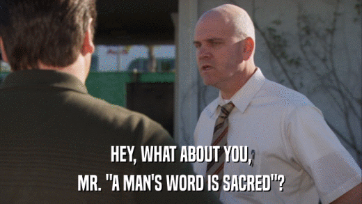 HEY, WHAT ABOUT YOU, MR. 