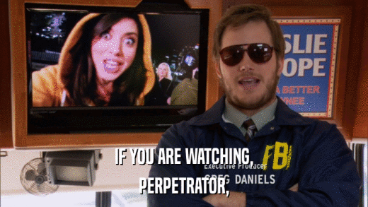 IF YOU ARE WATCHING, PERPETRATOR, 