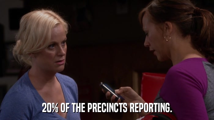 20% OF THE PRECINCTS REPORTING.  