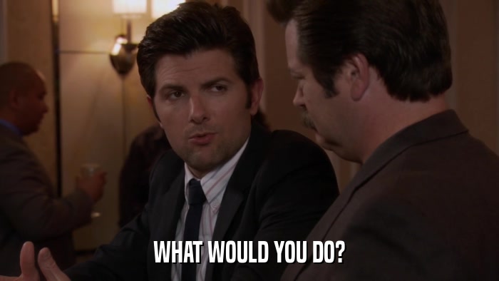 WHAT WOULD YOU DO?  