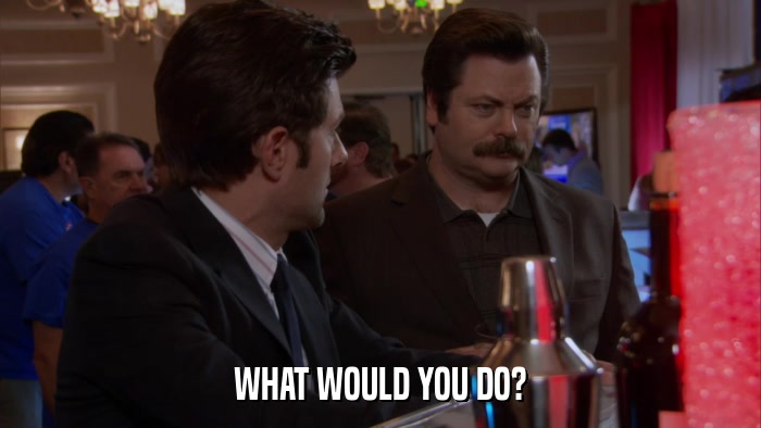 WHAT WOULD YOU DO?  