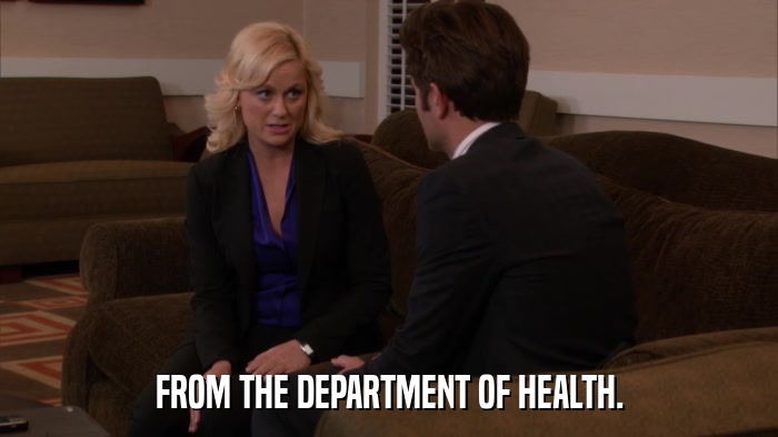 FROM THE DEPARTMENT OF HEALTH.  