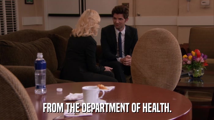 FROM THE DEPARTMENT OF HEALTH.  
