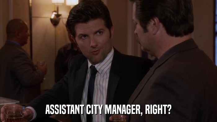 ASSISTANT CITY MANAGER, RIGHT?  