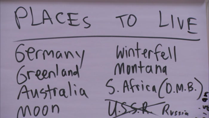OKAY. THAT'S GOOD ON PLACES TO LIVE. 