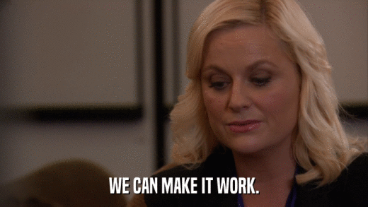 WE CAN MAKE IT WORK.  
