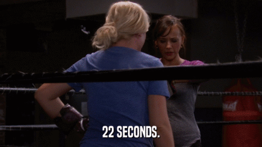 22 SECONDS.  
