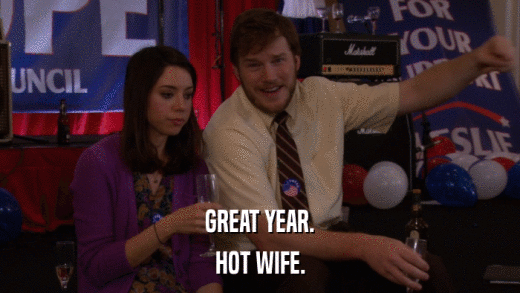 GREAT YEAR. HOT WIFE. 