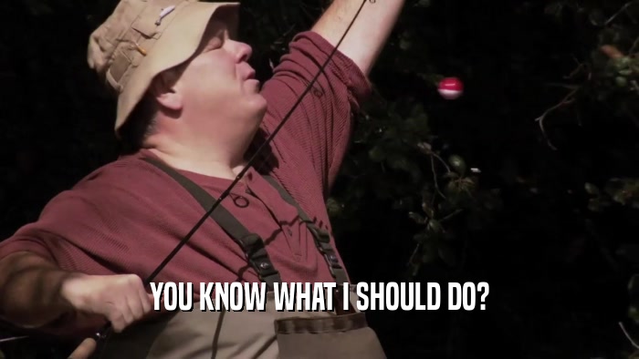 YOU KNOW WHAT I SHOULD DO?  