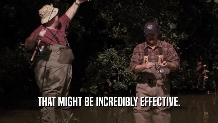THAT MIGHT BE INCREDIBLY EFFECTIVE.  