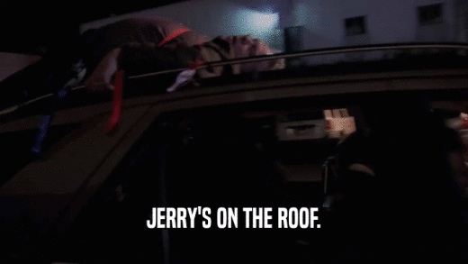 JERRY'S ON THE ROOF.  