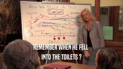 REMEMBER WHEN HE FELL  INTO THE TOILETS ? 