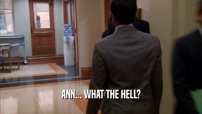 ANN... WHAT THE HELL?  
