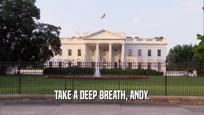 TAKE A DEEP BREATH, ANDY.  