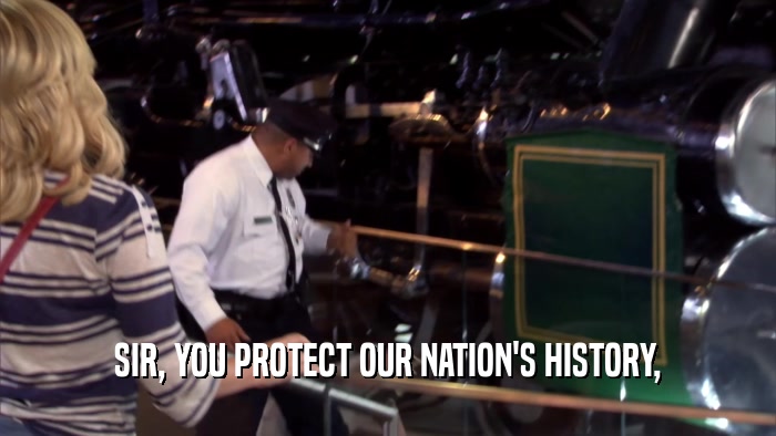 SIR, YOU PROTECT OUR NATION'S HISTORY,  
