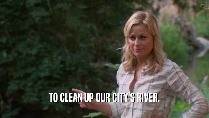 TO CLEAN UP OUR CITY'S RIVER.  