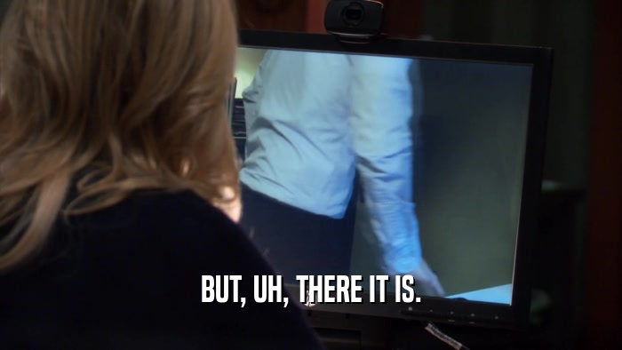 BUT, UH, THERE IT IS.  