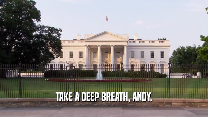 TAKE A DEEP BREATH, ANDY.  