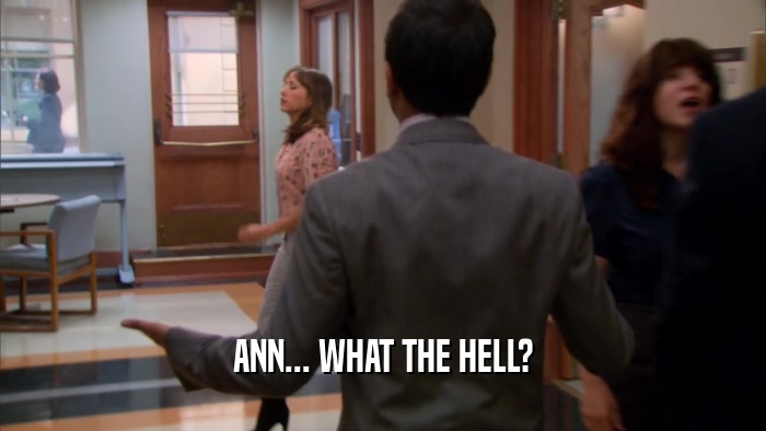 ANN... WHAT THE HELL?  