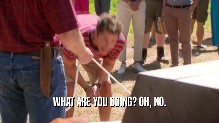 WHAT ARE YOU DOING? OH, NO.  